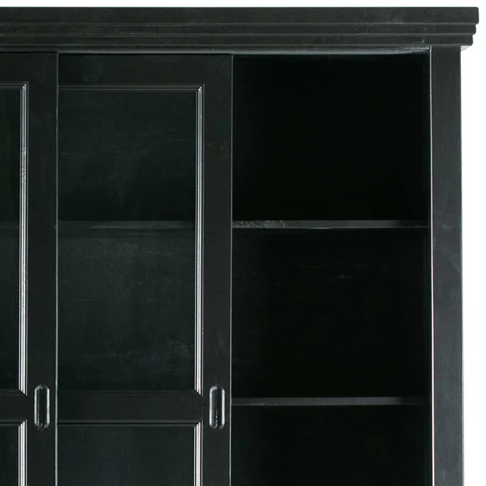 166x215x48 Buffetschrank in Schwarz Kiefer - Nariosca