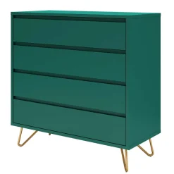 90x90x40 cm 4 Schubladen Kommode in Grün - Ricriava