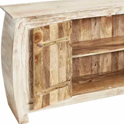 166x85x40 cm Akazie Sideboard in White Wash - Omie