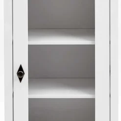 55x149x35 cm Badezimmer Vitrine in Weiß & Grau - Mirandesca