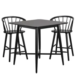 90x91x90 cm Bartisch in Schwarz - Irons