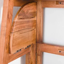 64x148x44 cm Eckregal aus Akazie Massivholz - Skylive