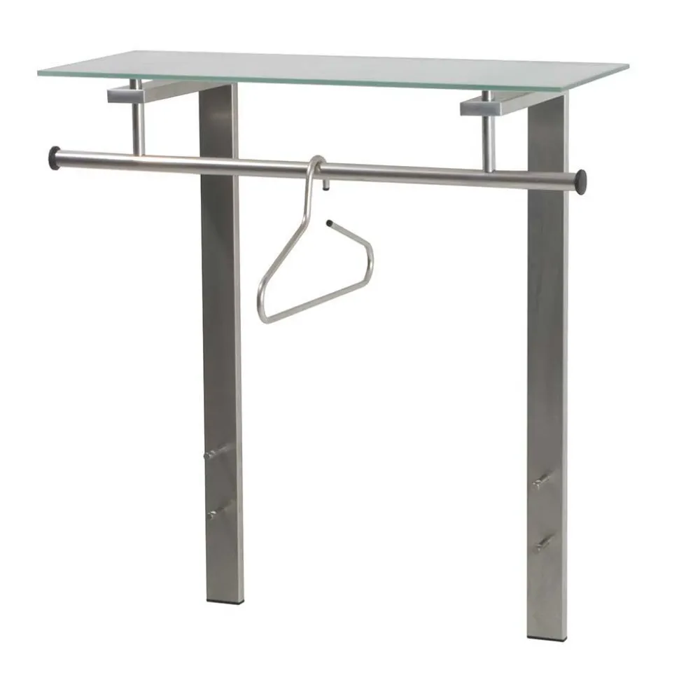 80x90x33 cm Garderobe aus Stahl & Glas - Celavio