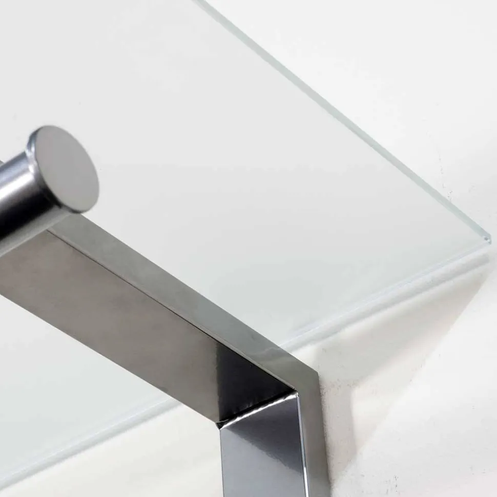 80x90x33 cm Garderobe aus Stahl & Glas - Celavio