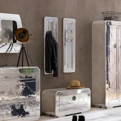 35x110x8 cm Garderobenpaneel in Silber - Pilot