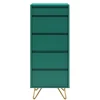 45x110x40 cm Grüne Hochkommode mit Spiegel - Ricriava
