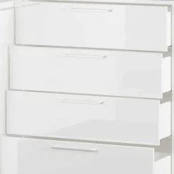 186x107x40 cm Hochglanz Sideboard in Weiß - Alida