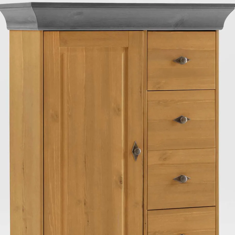 88x117x45 cm Hochkommode mit vier Schubladen - Eshelas