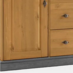 88x117x45 cm Hochkommode mit vier Schubladen - Eshelas