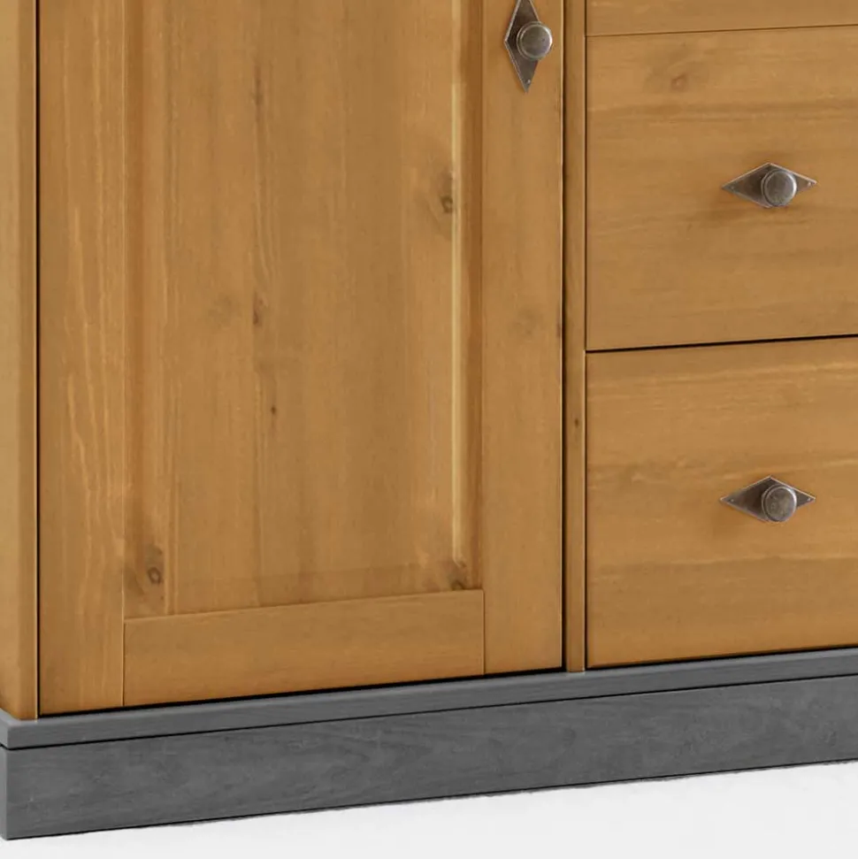 88x117x45 cm Hochkommode mit vier Schubladen - Eshelas