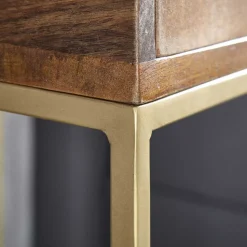 40x76x35 cm Hohe Nachtkommode mit einer Schublade - Kanados