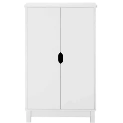 60x100x30 cm Kleiner Schrank in Weiß - 2-türig - Fenya