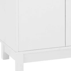 60x100x30 cm Kleiner Schrank in Weiß - 2-türig - Fenya