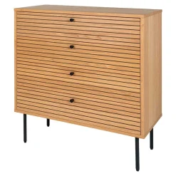 80x85x40 cm Kommode in Eiche Natur Furnier - Virona