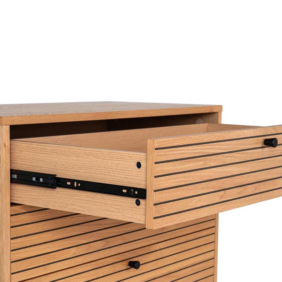 80x85x40 cm Kommode in Eiche Natur Furnier - Virona