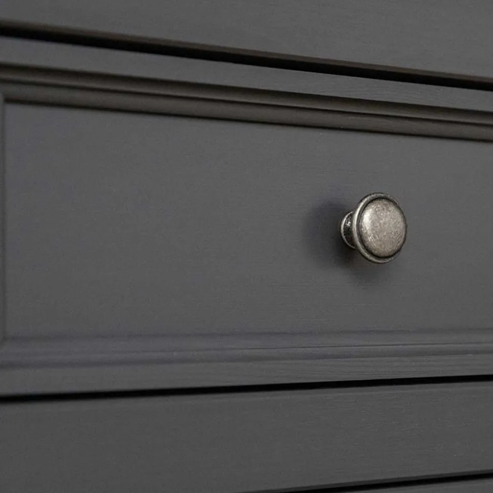 112x88x45 cm Landhaus Kommode in Grau & Eiche - Witenga