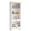 75x205x40 cm Landhausregal in Weiß - Canarius