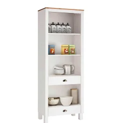 75x205x40 cm Landhausregal in Weiß - Canarius