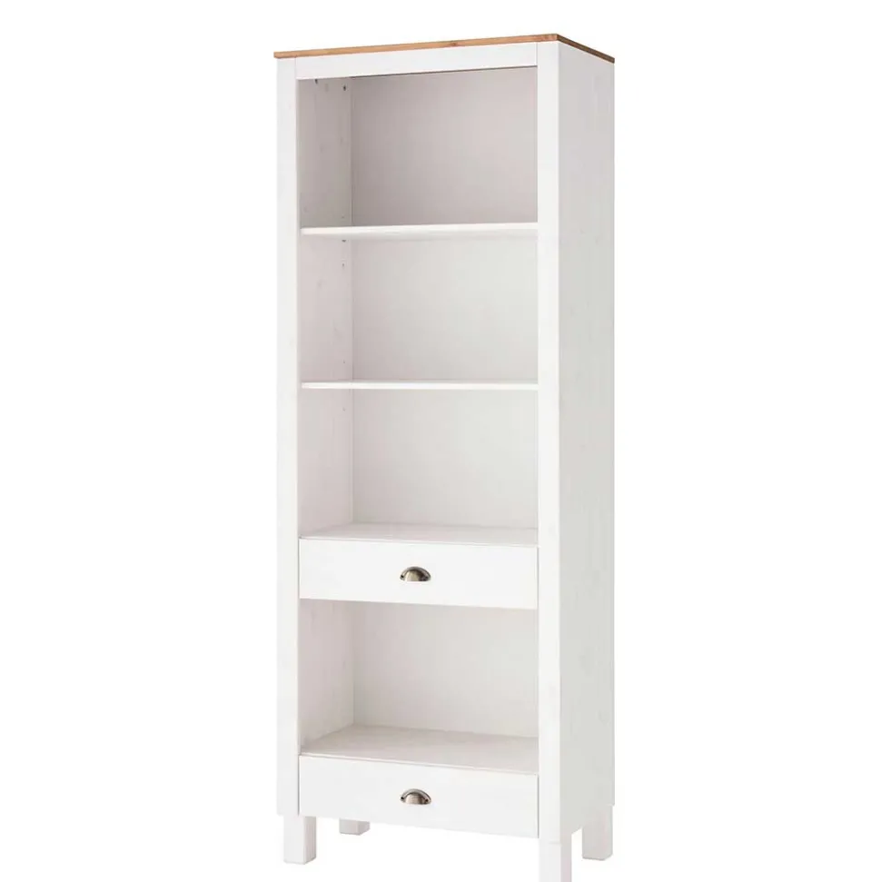 75x205x40 cm Landhausregal in Weiß - Canarius