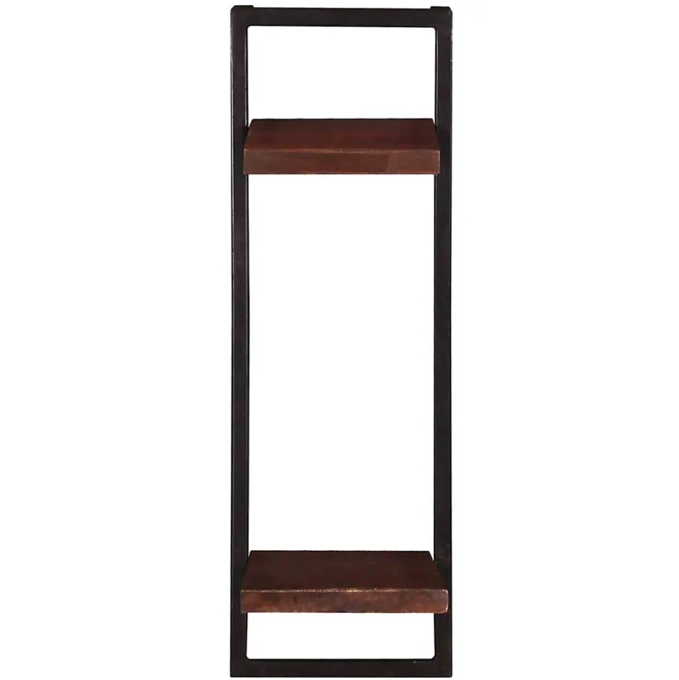 30x80x11 cm Metall Wandregal mit zwei Ablagen - Solapura