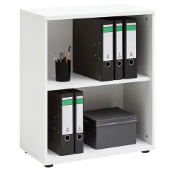 65x80x35 cm Ordnerregal mit zwei Fächern in Weiß - Radiassu