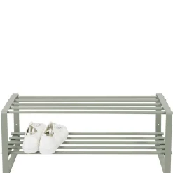 70x29x27 cm Schuhregal aus Stahl in Graugrün - Mion