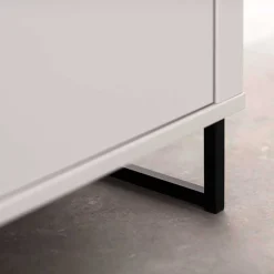 159x136x37 cm 3-türige Kommode mit Glaseinsätzen - Varzino