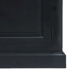 130x230x47 cm Vintage Vitrine Schrank in Schwarz - Niovan