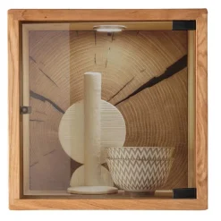 34x34x20 cm Wandvitrine in Wildeiche - Acapella