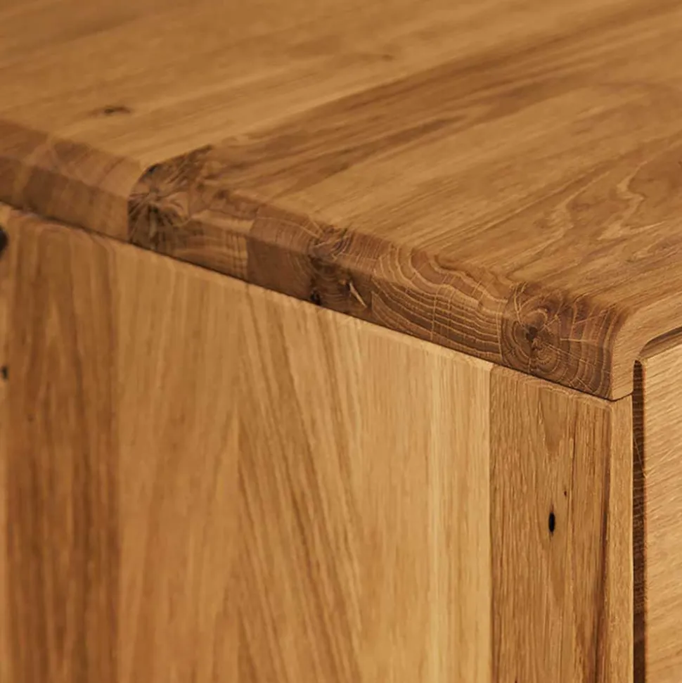 120x48x40 cm Wildeiche TV Element mit Tür - Eavy