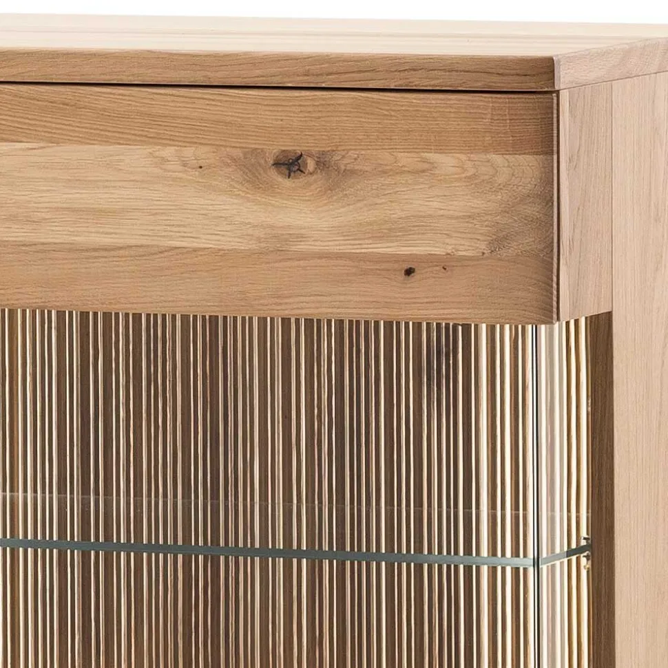 150x121x37 cm Wohnzimmer Schrank in Eiche Bianco - Crupean