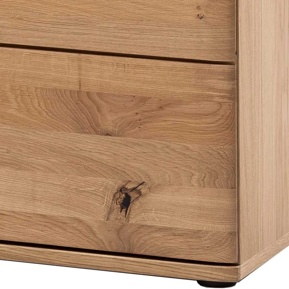 150x121x37 cm Wohnzimmer Schrank in Eiche Bianco - Crupean