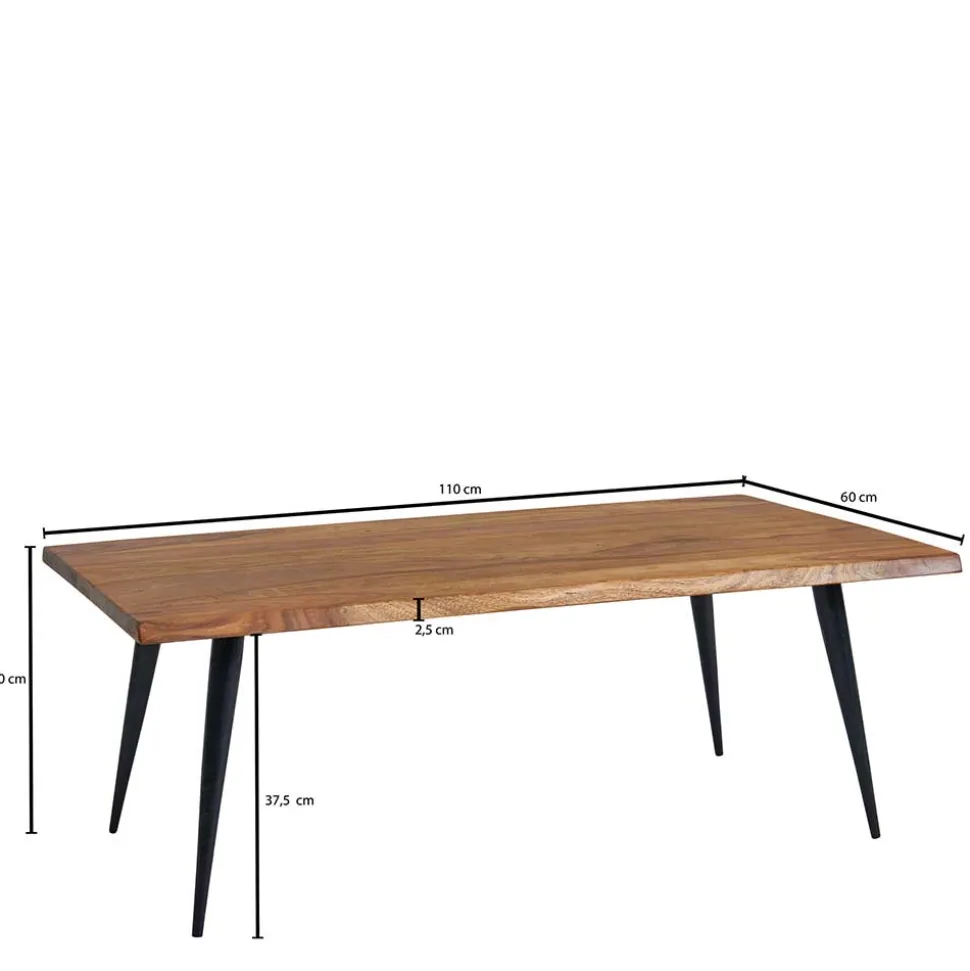 110x40x60 Couchtisch aus Sheesham Massivholz - Placer