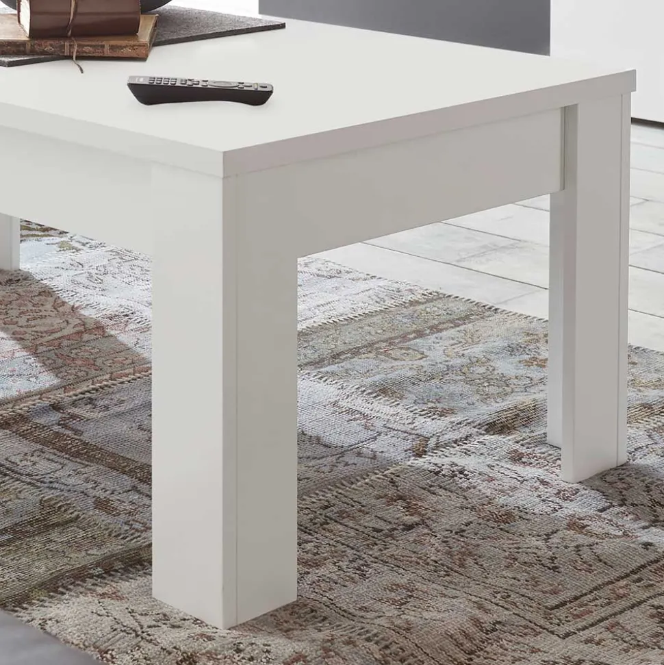 122x45x65 Couchtisch in Weiß lackiert - Mikes