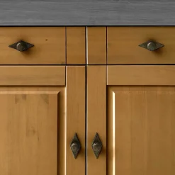 108x85x45 Country Kommode in Kiefer Lauge & Grau - Eshelas