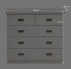 106x91x50 Country Style Kommode zweifarbig - Sibiuta