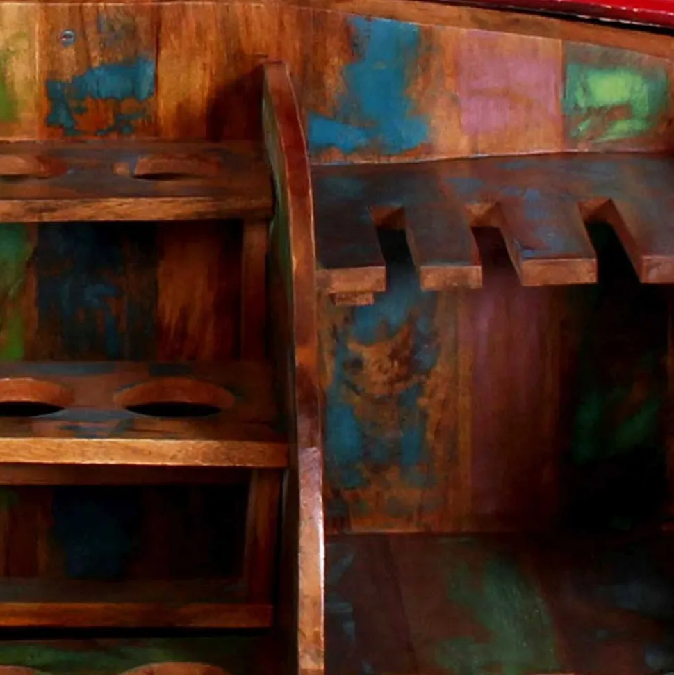 168x80x72 Design Bar Schrank in Auto Optik - Rabbia