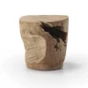 35x35x35 Design Beistelltisch aus Teak Stamm - Stroy