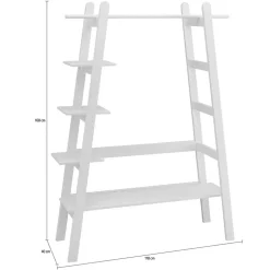 118x168x40 Design Garderobe in Grau aus Holz - Fyona