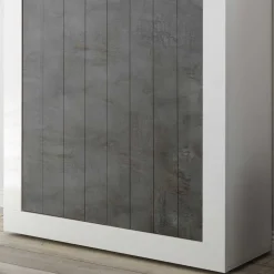 110x144x43 Design Highboard in Weiß Glanz - Voskala