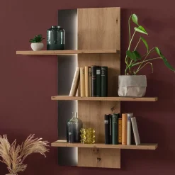 95x118x25 Design Hängeregal in Eiche Optik - Nikdus