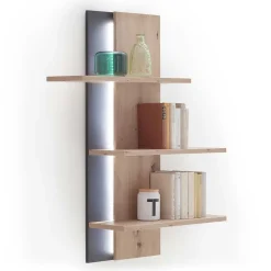 95x118x25 Design Hängeregal in Eiche Optik - Nikdus