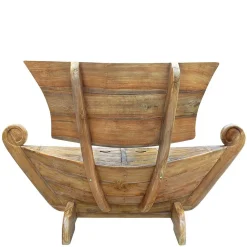 145x99x65 Design Holzbank in Boot Optik - Teako