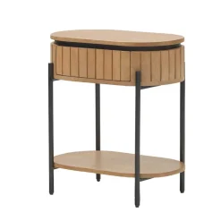 55x65x35 Design Nachtkommode oval - Ilvenda