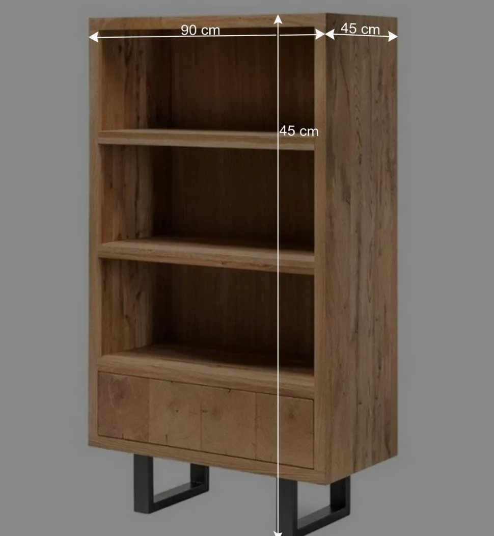 90x160x45 Design Regal aus Asteiche - Ventida