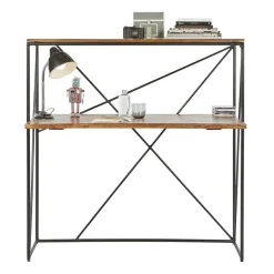 120x122x60 Design Schreibtisch aus Holz & Metall - Offia