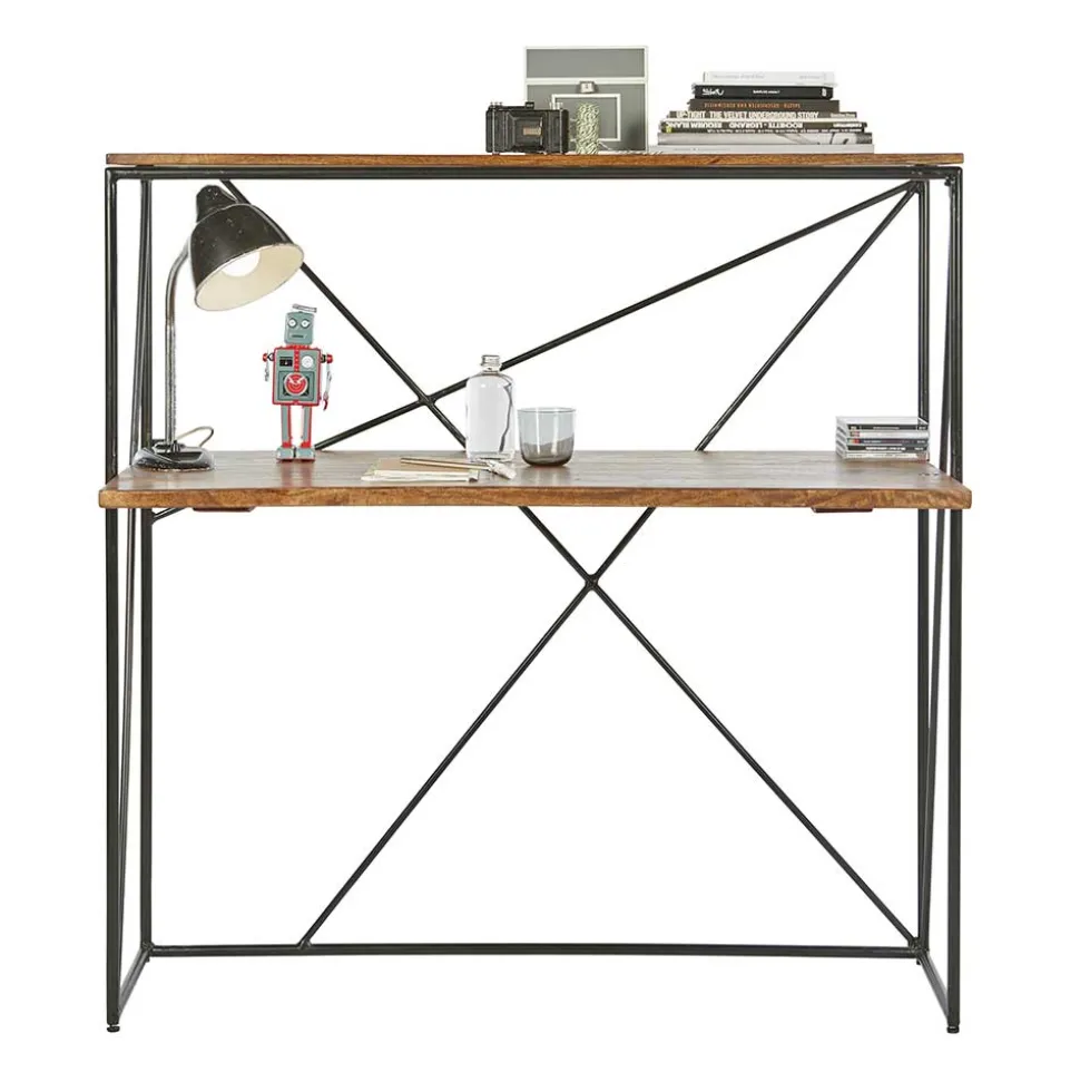 120x122x60 Design Schreibtisch aus Holz & Metall - Offia