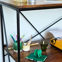 120x122x60 Design Schreibtisch aus Holz & Metall - Offia