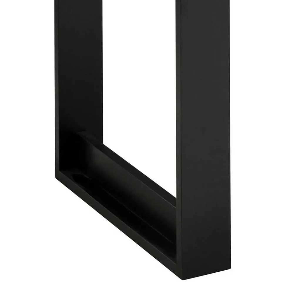 110x76x50 Design Schreibtisch in Eiche & Schwarz - Flossi