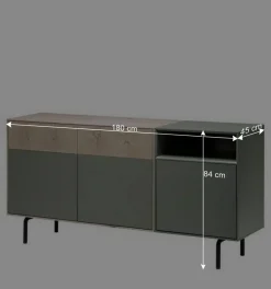 180x84x45 Design Sideboard zweifarbig - Ajevos